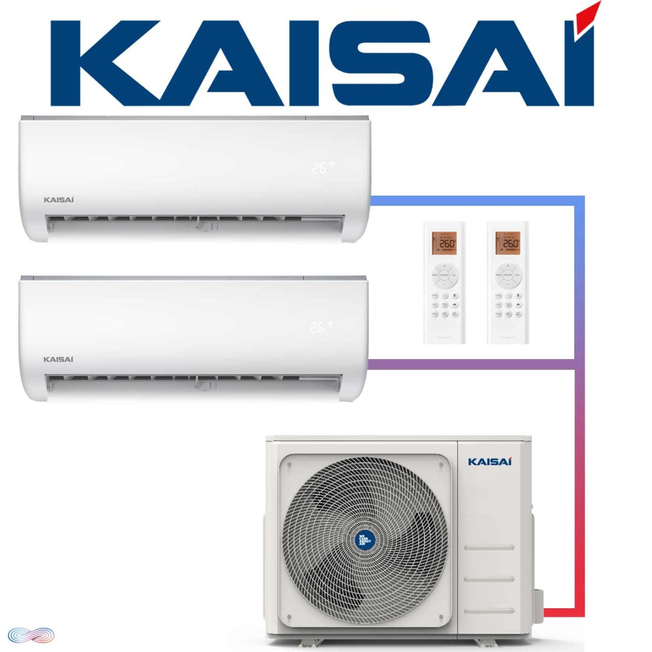 Kaisai ONE+ Multisplit Set 12,4 kW | 2× 7 kW KRX-24PEGI +... 1 Kaisai ONE+ Multisplit Set 12,4 kW | 2× 7 kW KRX-24PEGI +...