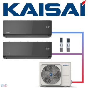 Kaisai ICE Set 2× 2,6 kW Wandgerät + 5,3 kW Außengerät | Black""