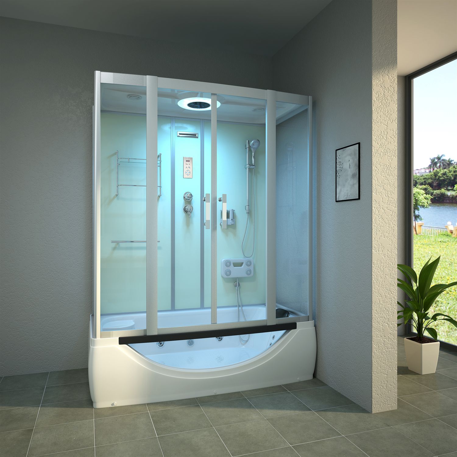Duschtempel Whirlpool LIMNOS 170x90 1 Duschtempel Whirlpool LIMNOS 170x90