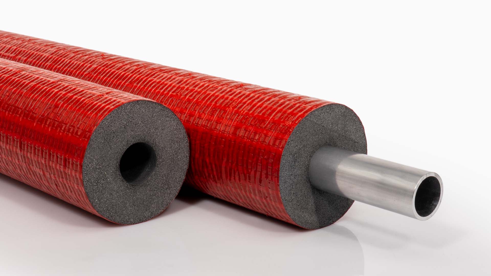 Rohrisolierung PE robuste rote Außenhaut | 22mmx 25mm Dämmstärke | NMC Climaflex Stabil | 100% GEG 1 Rohrisolierung PE robuste rote Außenhaut | 22mmx 25mm Dämmstärke | NMC Climaflex Stabil | 100% GEG