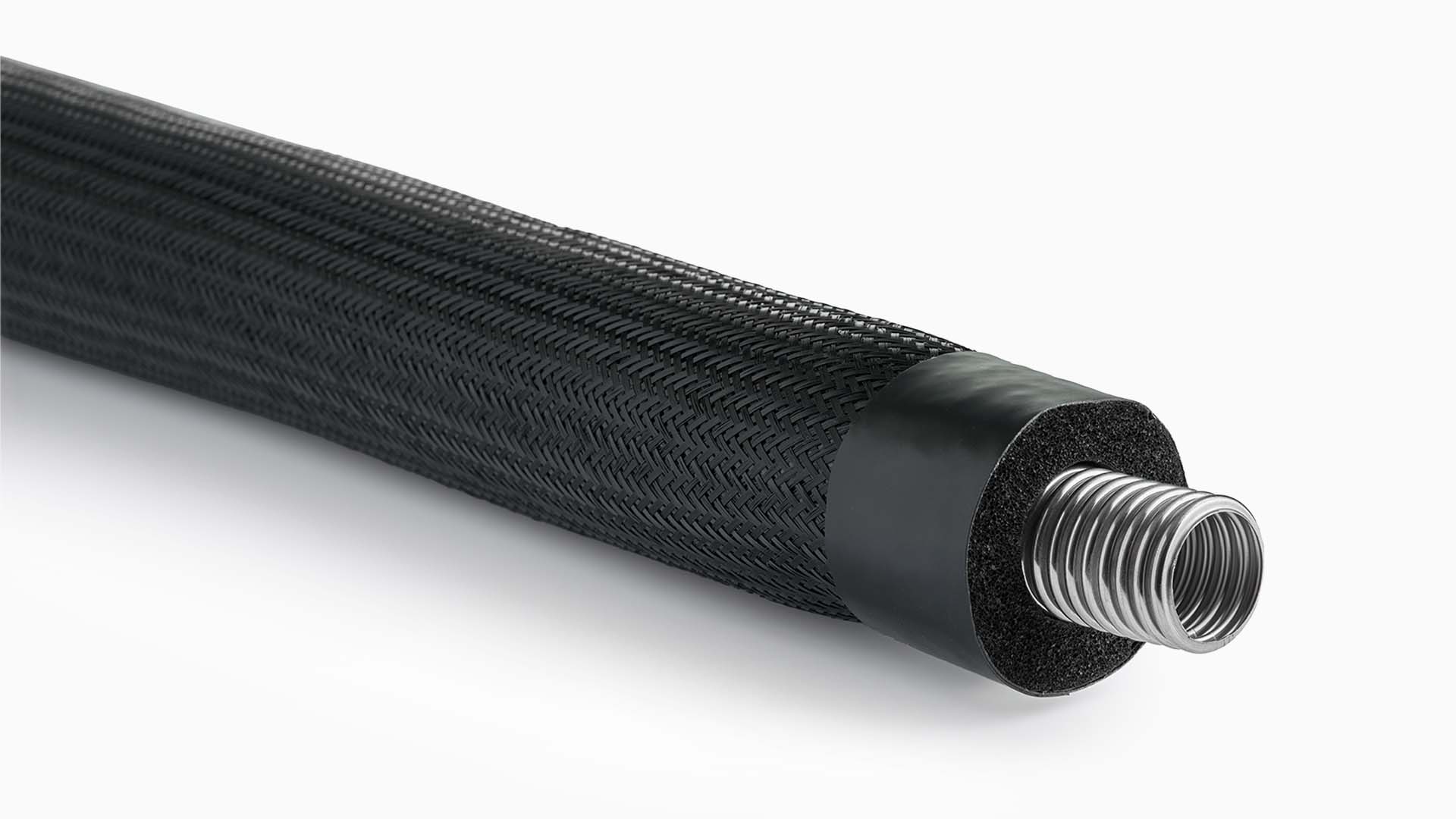 Vorisolierte Einzelleitung für Luft-/Wasser-Wärmepumpen mit robuster Oberfläche | DN40 | 10m | Aeroflex inox rapid pro gs | 50% GEG 1 Vorisolierte Einzelleitung für Luft-/Wasser-Wärmepumpen mit robuster Oberfläche | DN40 | 10m | Aeroflex inox rapid pro gs | 50% GEG