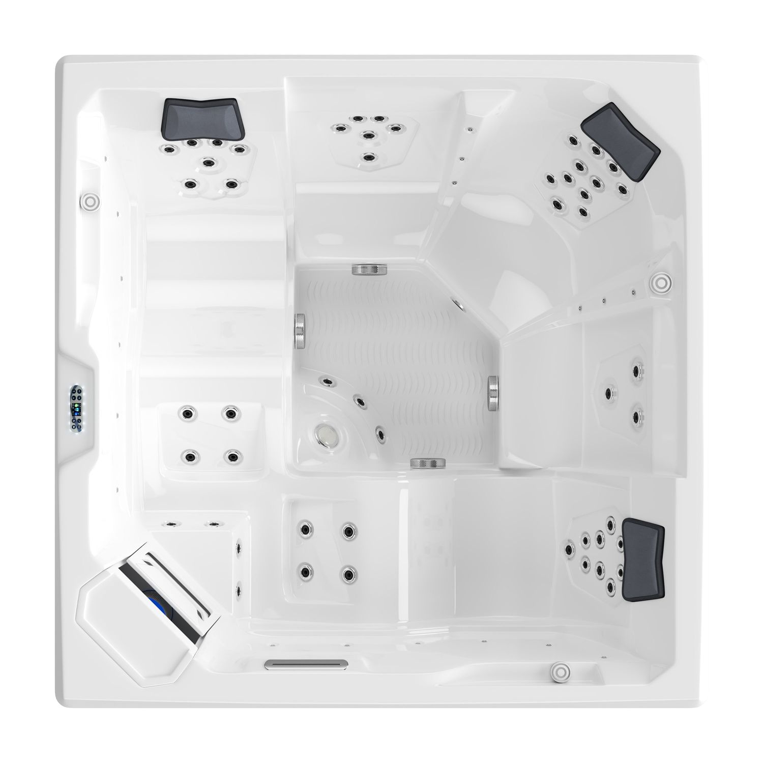 Outdoor Whirlpool PANAREA weiß 210x210 LED 1 Outdoor Whirlpool PANAREA weiß 210x210 LED