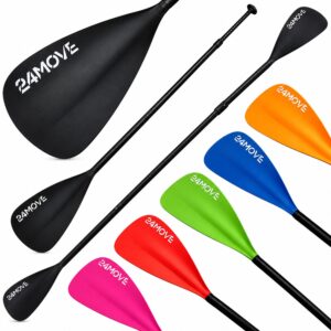 24MOVE® SUP Doppelpaddel AZUR für Paddleboards und Kajaks, Stechpaddel für Stand-Up Board schwarz