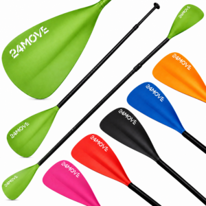 24MOVE® SUP Doppelpaddel AZUR für Paddleboards und Kajaks, grün