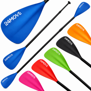 24MOVE® SUP Doppelpaddel AZUR für Paddleboards und Kajaks, blau
