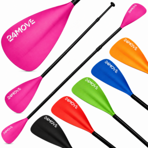 24MOVE® SUP Doppelpaddel AZUR für Paddleboards und Kajaks, pink