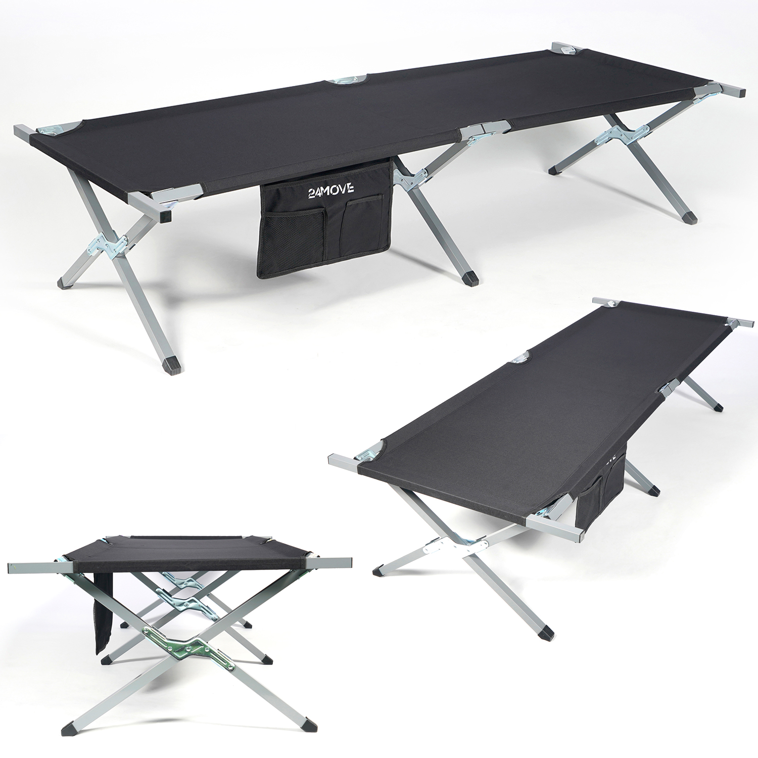 24MOVE® Feldbett Campingbett Klappbett Campingliege klappbar RIO 210 1 24MOVE® Feldbett Campingbett Klappbett Campingliege klappbar RIO 210