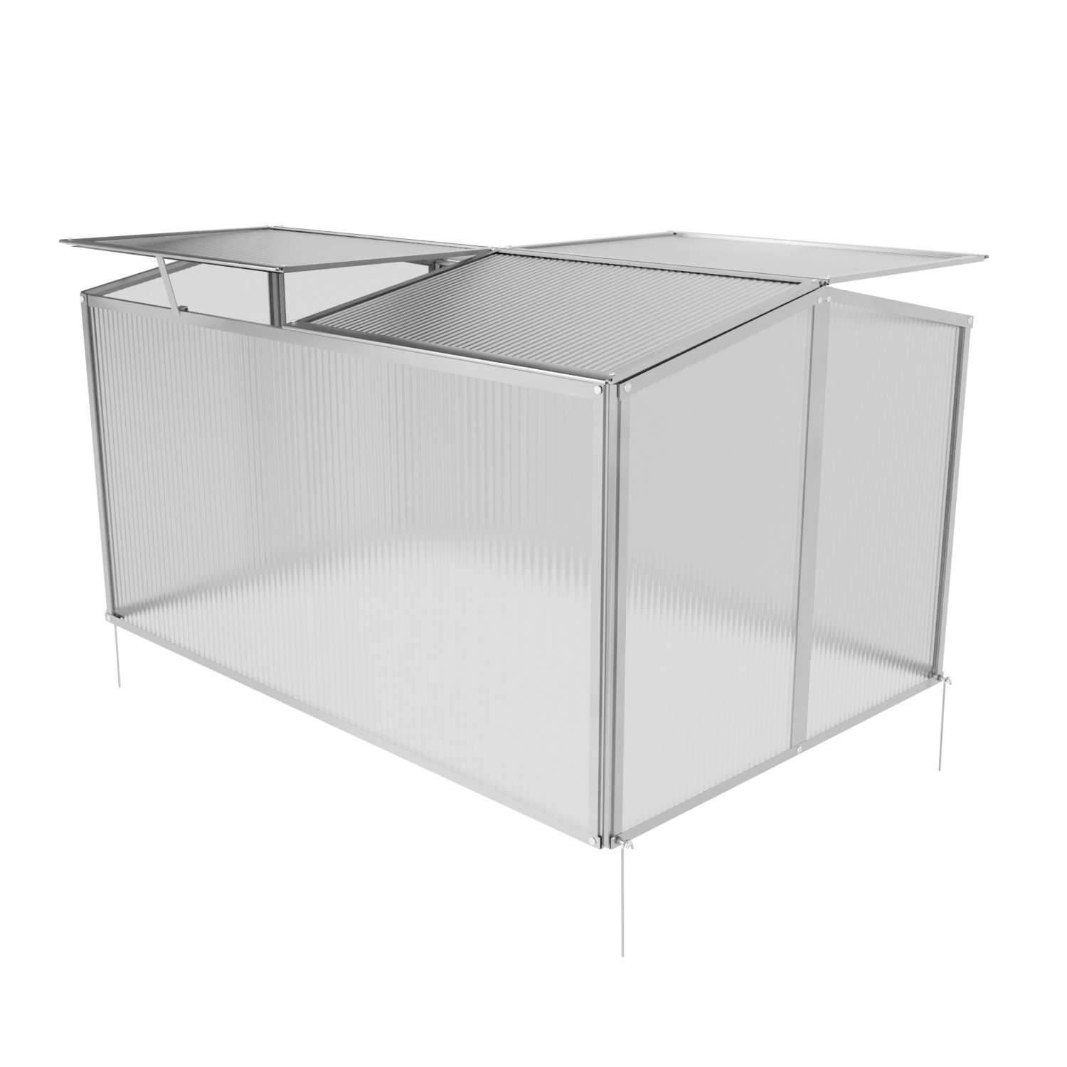 Mini Gewächshaus Protea aus Aluminium, 0,92m², 4mm Wand, 115x80x68cm Beet 1 Mini Gewächshaus Protea aus Aluminium, 0,92m², 4mm Wand, 115x80x68cm Beet