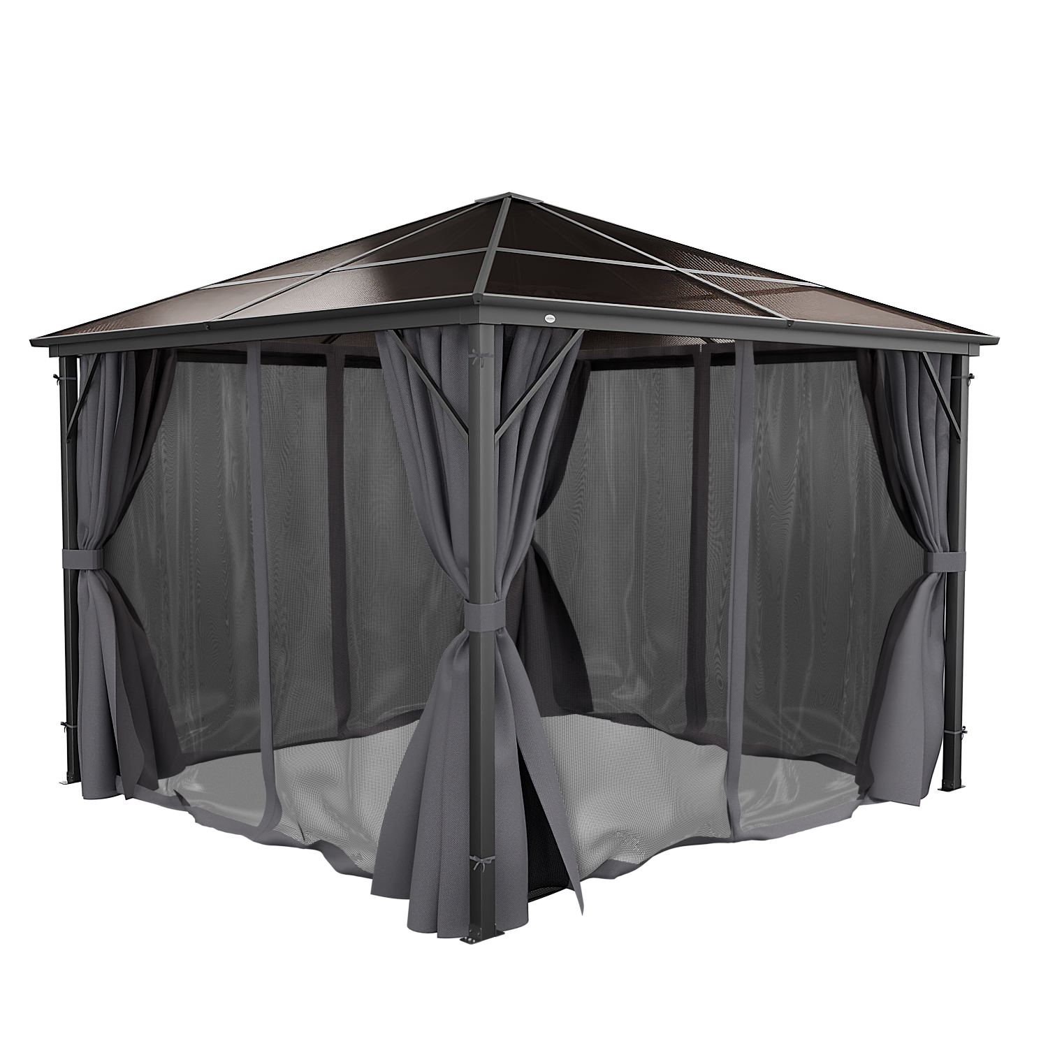 GARMIO® Pavillon Rom 3x3m Garten Überdachung mit Polycarbonat 1 GARMIO® Pavillon Rom 3x3m Garten Überdachung mit Polycarbonat