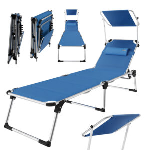 GARMIO® Liegestuhl PALMAS blau