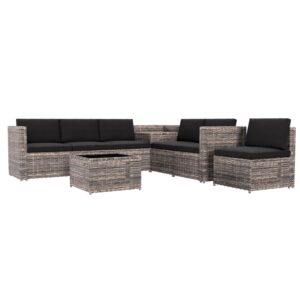 GARMIO® Rattan Sitzgruppe TURIN 8-teilig