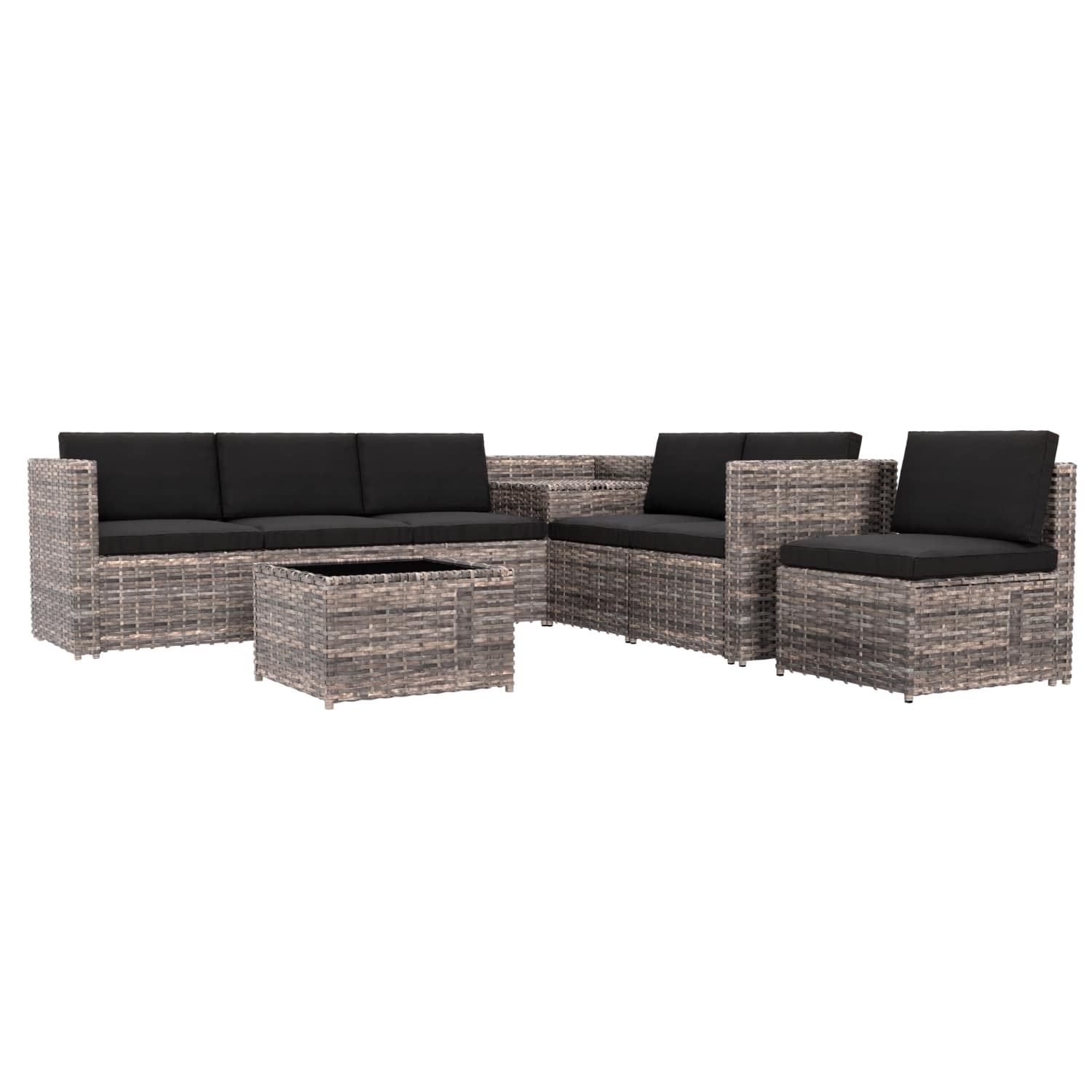 GARMIO® Rattan Sitzgruppe TURIN 8-teilig 1 GARMIO® Rattan Sitzgruppe TURIN 8-teilig