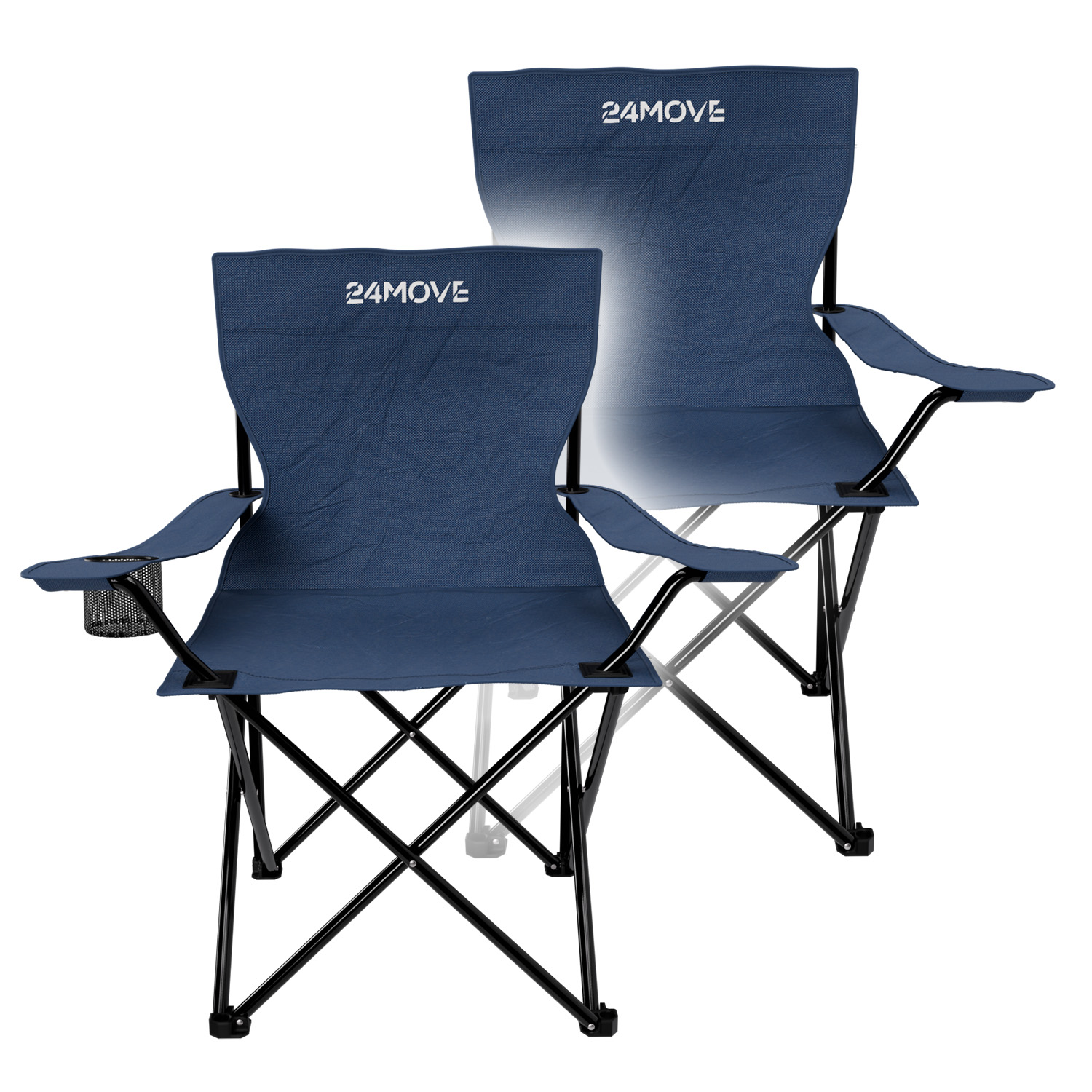 24MOVE® Campingstuhl Klappstuhl blau 2er Set 1 24MOVE® Campingstuhl Klappstuhl blau 2er Set