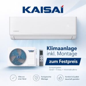 KAISAI ICE 2,5 kW Klimaanlage inkl. Montage zum Festpreis""