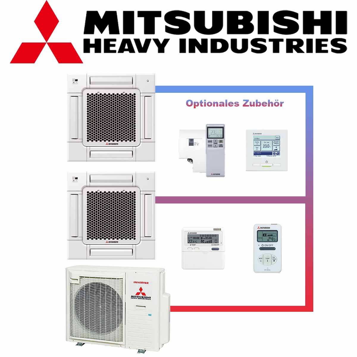 SET MITSUBISHI 2 Deckenkassetten 3,5kW FDTC & Außeneinheit 7,1kW... 1 SET MITSUBISHI 2 Deckenkassetten 3,5kW FDTC & Außeneinheit 7,1kW...