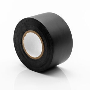 PVC Klebeband für PE und Kautschuk Rohrisolierung | 38mm x 25m Rolle | Schwarz