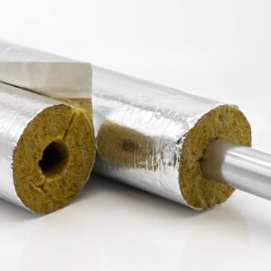 Mineralwolle Rohrisolierung 1m Isolierstange mit Klebeverschluss | 22mm x 20mm Dämmstärke | Climatube wool | 100% GEG