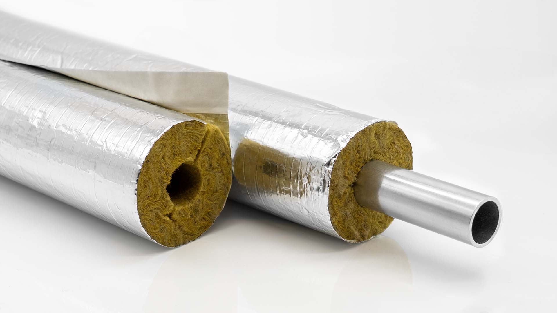 Mineralwolle Rohrisolierung 1m Isolierstange mit Klebeverschluss | 22mm x 20mm Dämmstärke | Climatube wool | 100% GEG 1 Mineralwolle Rohrisolierung 1m Isolierstange mit Klebeverschluss | 22mm x 20mm Dämmstärke | Climatube wool | 100% GEG