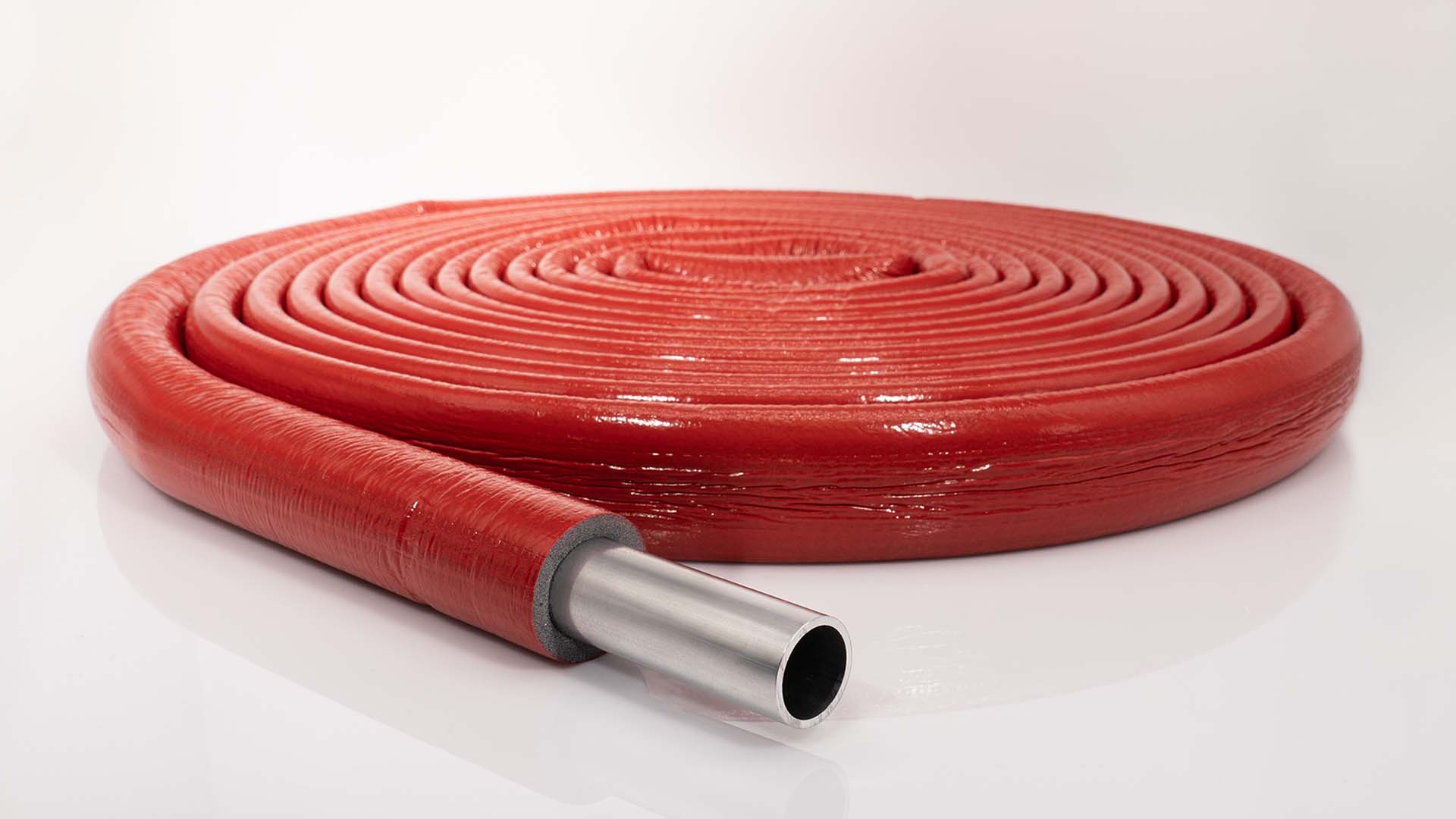 Rohrisolierung PE 10m mit Schutzhaut | 22mm x 6mm Dämmstärke | Rot 1 Rohrisolierung PE 10m mit Schutzhaut | 22mm x 6mm Dämmstärke | Rot