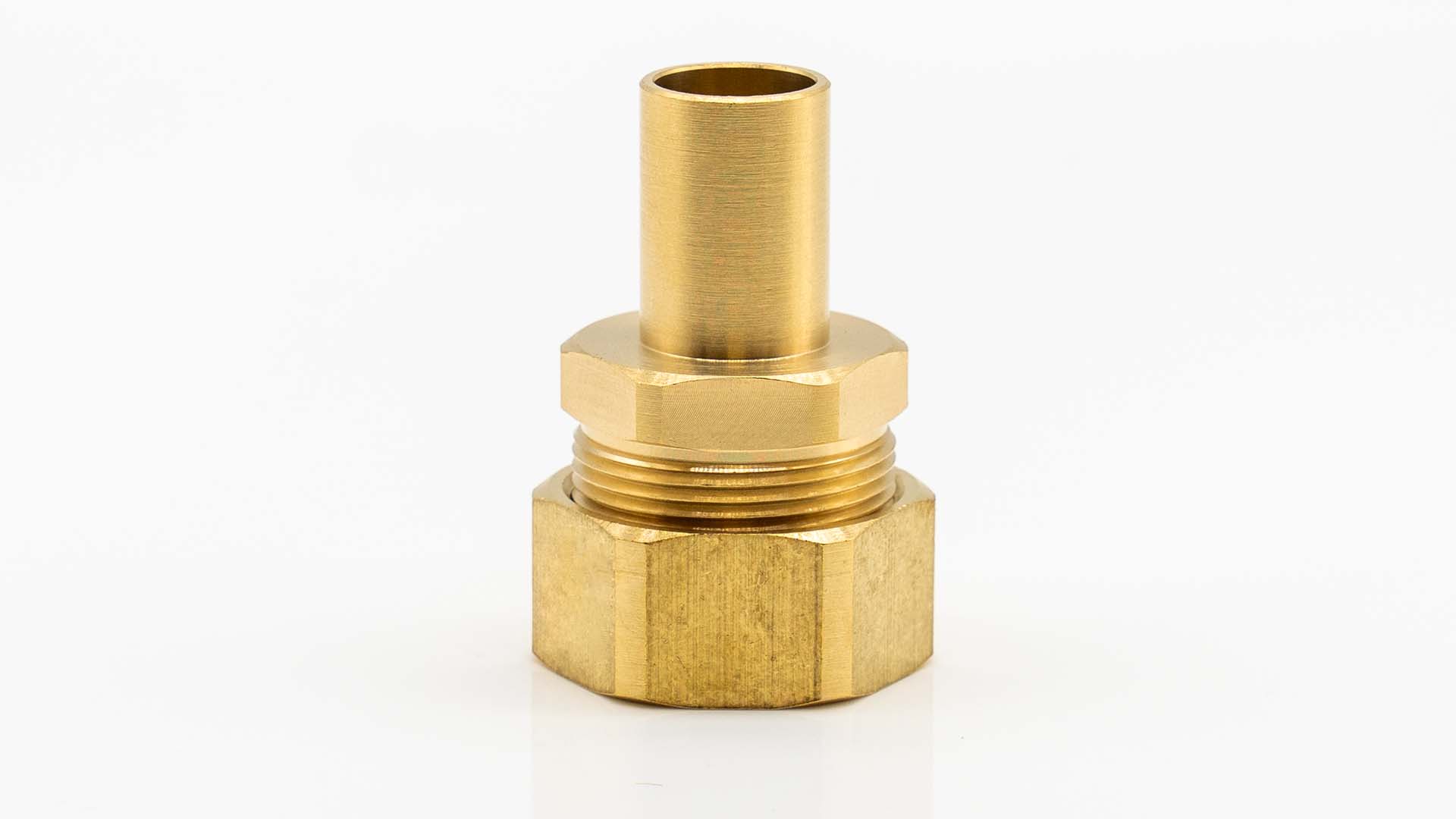 Wellrohrverschraubung Übergangsstück mit Stutzen metallisch dichtend | DN20 x 18mm Stutzen | Isiclick plus 1 Wellrohrverschraubung Übergangsstück mit Stutzen metallisch dichtend | DN20 x 18mm Stutzen | Isiclick plus