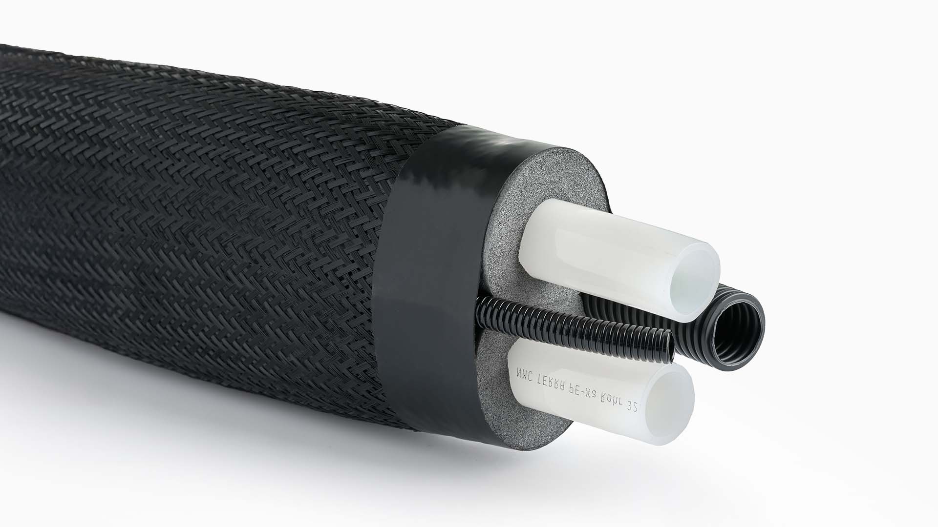 Anschlusssystem für Luft-/Wasser-Wärmepumpen | KG-Rohr Verlegung | PEX25 | 10m | Aeroline pex pro gs