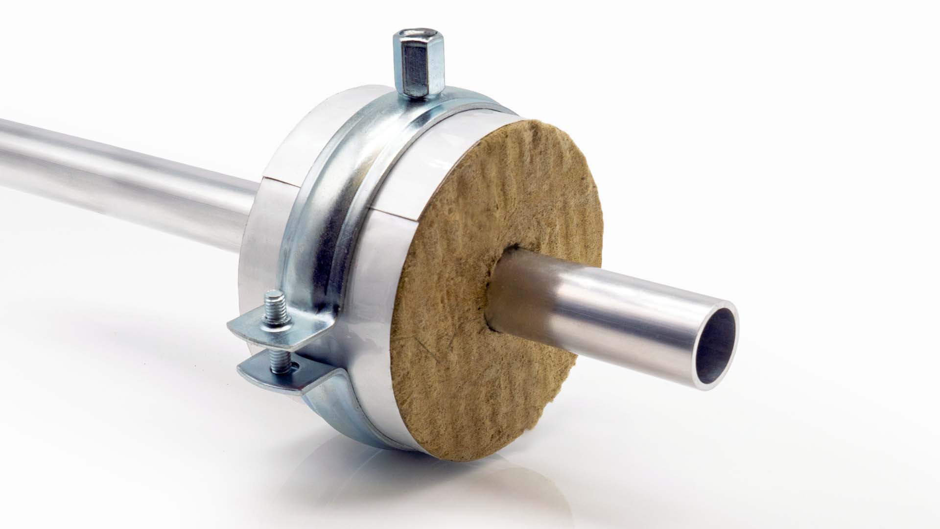 Isolierschelle Steinwolle gedämmter Rohrträger mit Rohrschelle | 15mm x 20mm Dämmstärke | WEKOFLEX | 50% GEG 1 Isolierschelle Steinwolle gedämmter Rohrträger mit Rohrschelle | 15mm x 20mm Dämmstärke | WEKOFLEX | 50% GEG