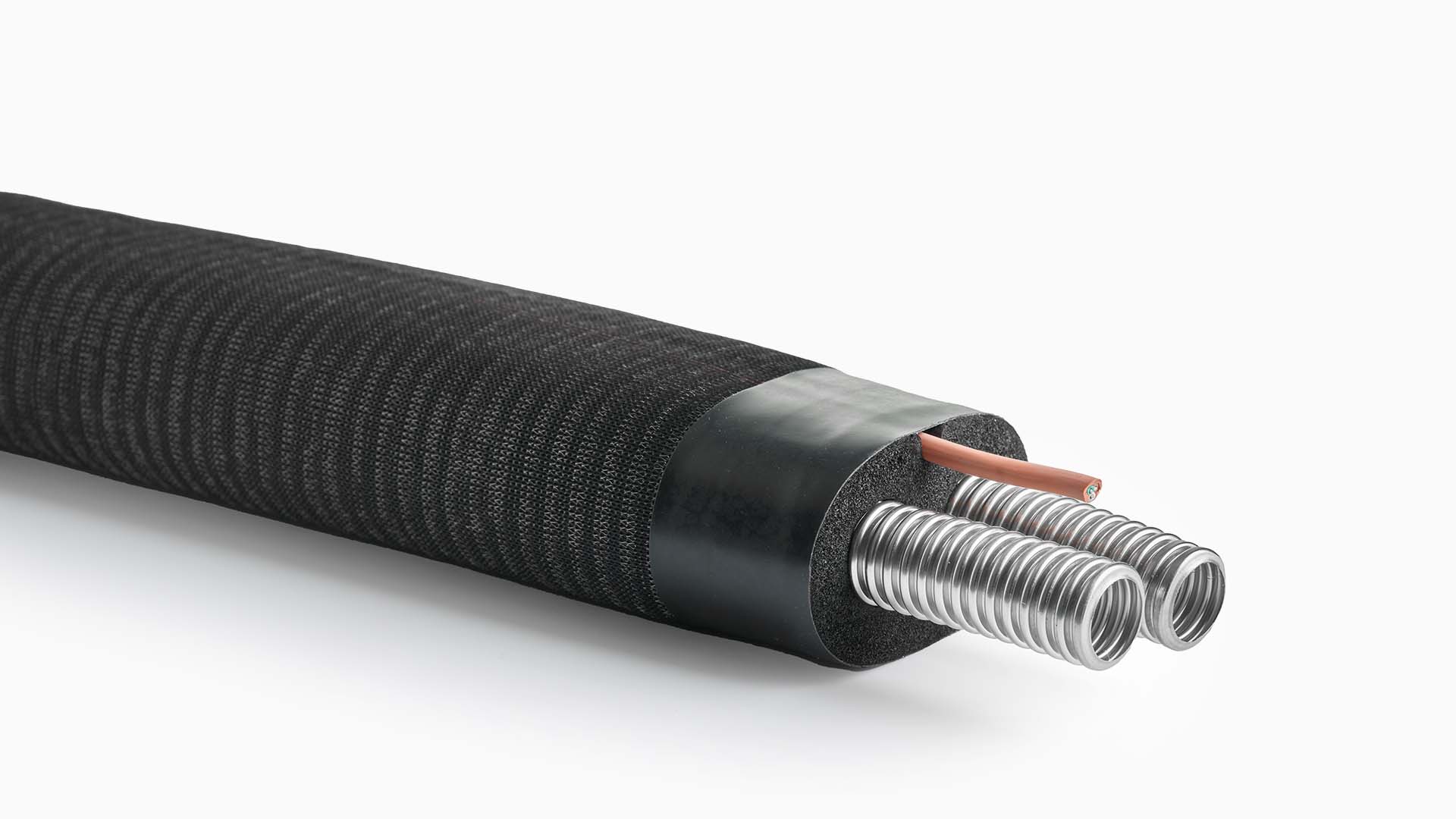 Isoliertes Edelstahlwellrohr Doppelrohrsystem für Solarkollektoren | DN20 | 10m | Aeroline inox pro 100 | 100% GEG 1 Isoliertes Edelstahlwellrohr Doppelrohrsystem für Solarkollektoren | DN20 | 10m | Aeroline inox pro 100 | 100% GEG