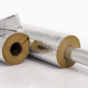 Mineralwolle Rohrisolierung 1,2m Isolierschale mit Klebeverschluss | 28mm x 40mm Dämmstärke | Isover Ultimate | 200% GEG