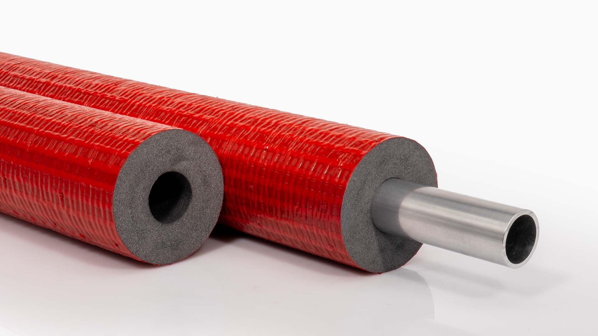 Rohrisolierung PE robuste rote Außenhaut | 42mm x 20mm Dämmstärke | NMC Climaflex Stabil | 50% GEG 1 Rohrisolierung PE robuste rote Außenhaut | 42mm x 20mm Dämmstärke | NMC Climaflex Stabil | 50% GEG