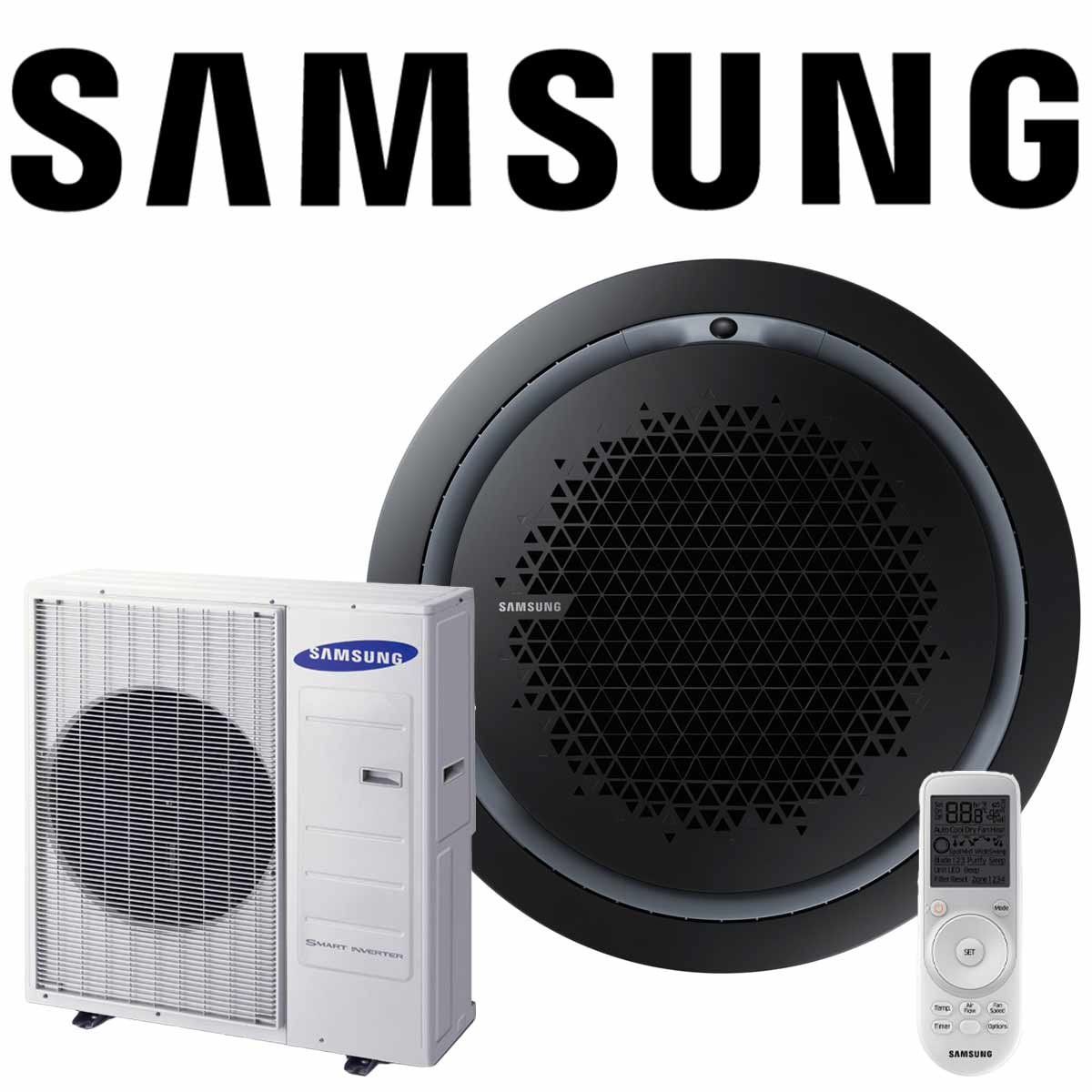 Samsung Singlesplit Set AC 100 WindFree 360° rund Kassette in... 1 Samsung Singlesplit Set AC 100 WindFree 360° rund Kassette in...