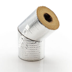 Mineralwolle Rohrisolierung Bogen 45° mit Klebeverschluss | 35mm x 20mm Dämmstärke | WEKOFLEX® für Heizung & Sanitär | 50% GEG