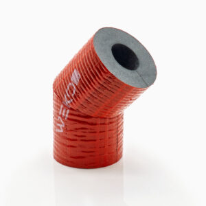 Rohrisolierung PE Bogen 45° robuste rote Außenhaut | 42mm x 13mm Dämmstärke | WEKOFLEX® für Heizung & Sanitär