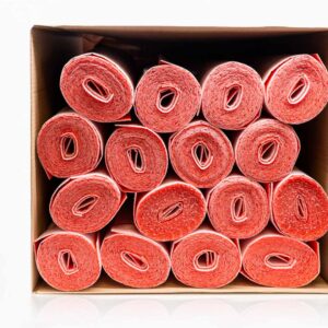 Wickelstreifen / Wickelband PE mit roter Schutzhaut | 2mm Dämmstärke | 100mm x 288m | 80 Rollen