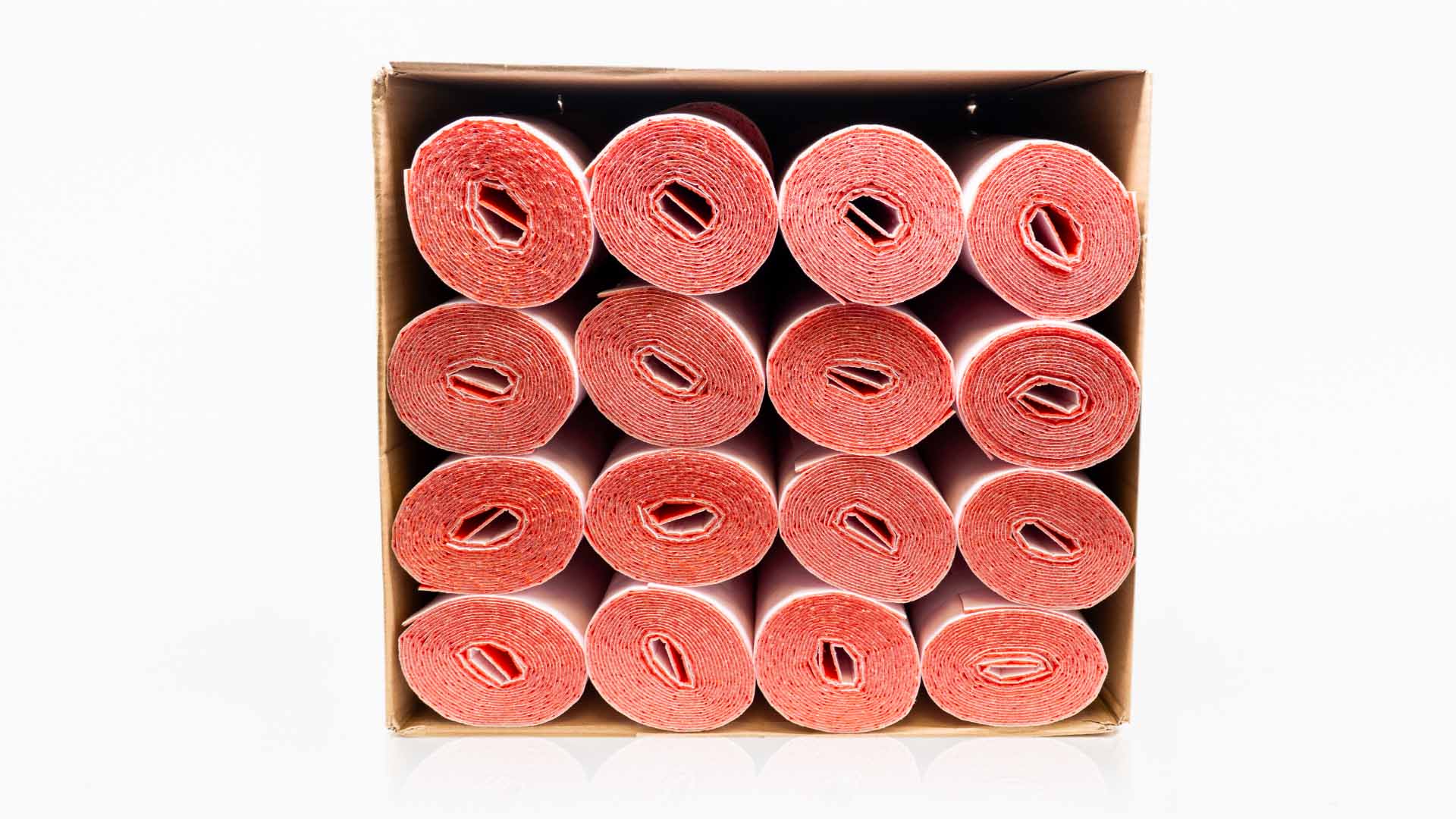 Wickelstreifen / Wickelband PE selbstklebend mit roter Schutzhaut | 2mm Dämmstärke | 100mm x 288m | 80 Rolle 1 Wickelstreifen / Wickelband PE selbstklebend mit roter Schutzhaut | 2mm Dämmstärke | 100mm x 288m | 80 Rolle
