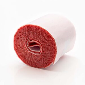 Wickelstreifen / Wickelband PE selbstklebend mit roter Schutzhaut  | 2mm Dämmstärke | 100mm x 3,6m | 1 Rolle