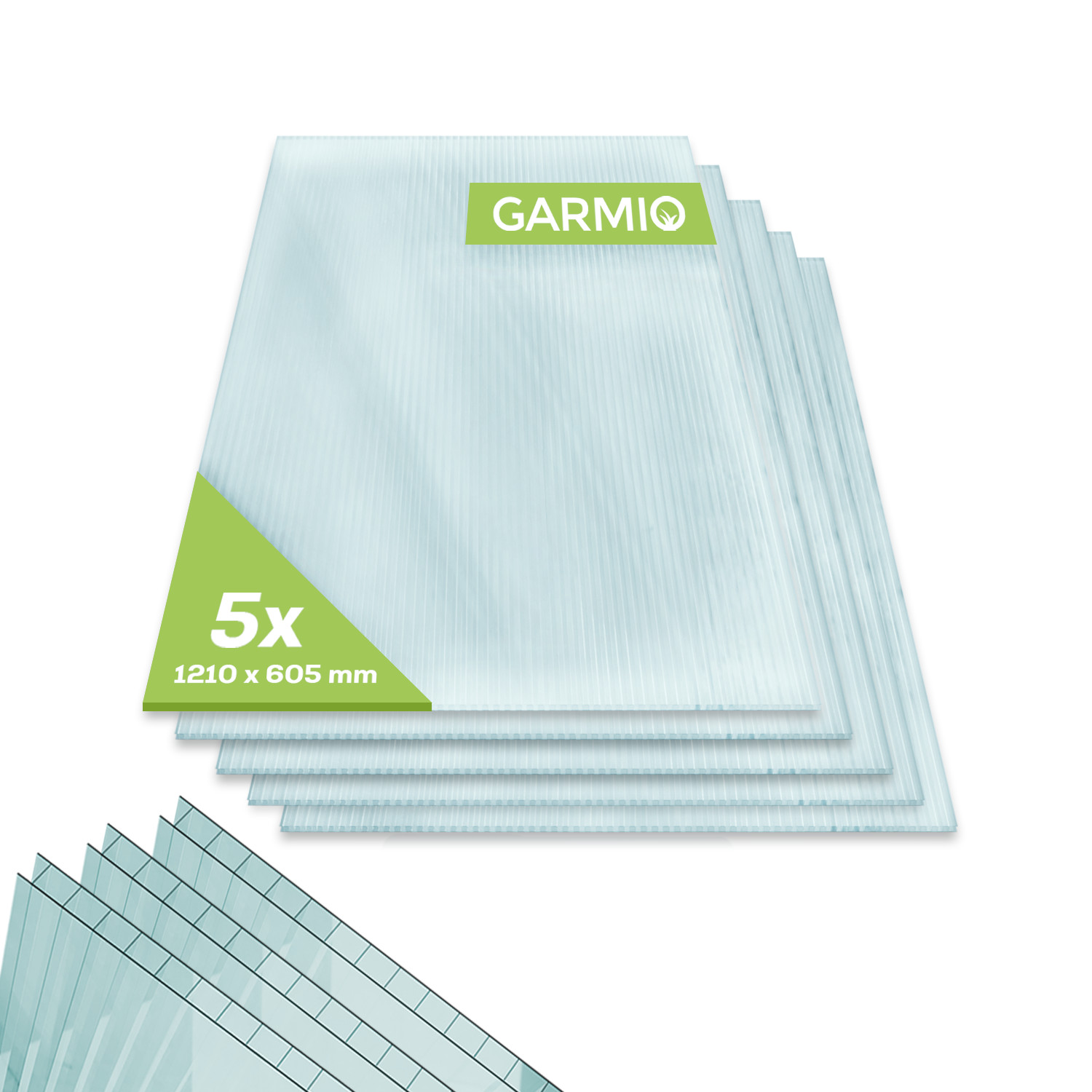 GARMIO® Hohlkammerstegplatten Doppelstegplatten ACRI 10 mm SET (5 Stück) 1 GARMIO® Hohlkammerstegplatten Doppelstegplatten ACRI 10 mm SET (5 Stück)