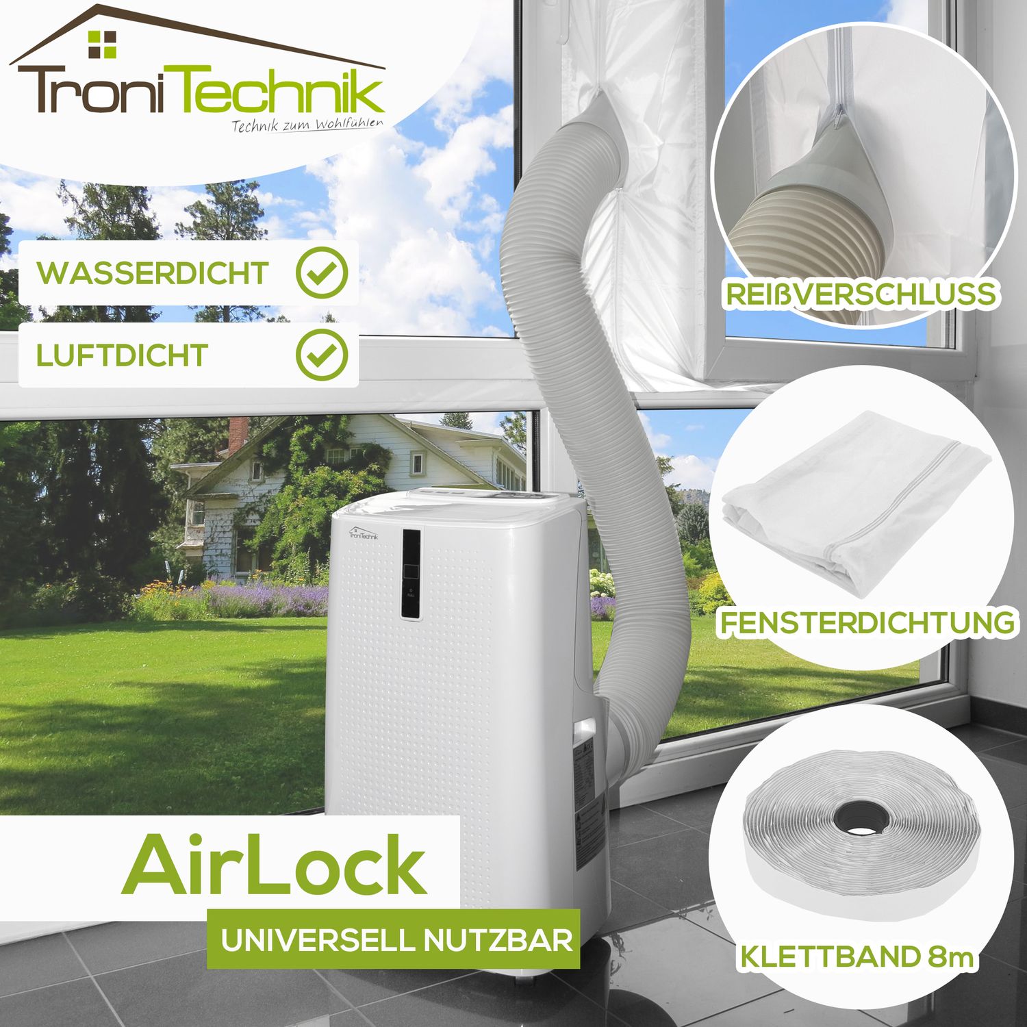 AirLock Fensterabdichtung Klimagerät 4m 1 AirLock Fensterabdichtung Klimagerät 4m