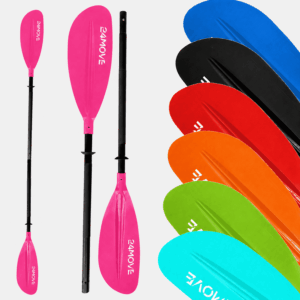 24MOVE® SUP Doppelpaddel LAGO für Paddleboards und Kajaks, Stechpaddel für Stand-Up Board pink