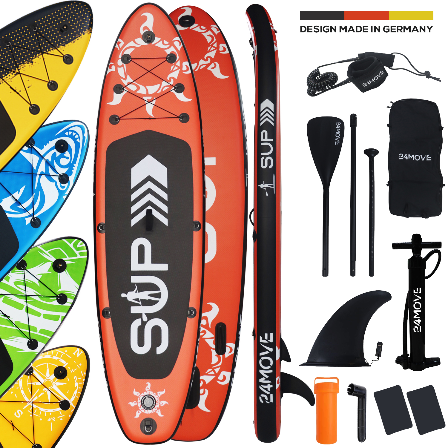 24MOVE® Standup Paddle SUP Board Set ROT 320 1 24MOVE® Standup Paddle SUP Board Set ROT 320
