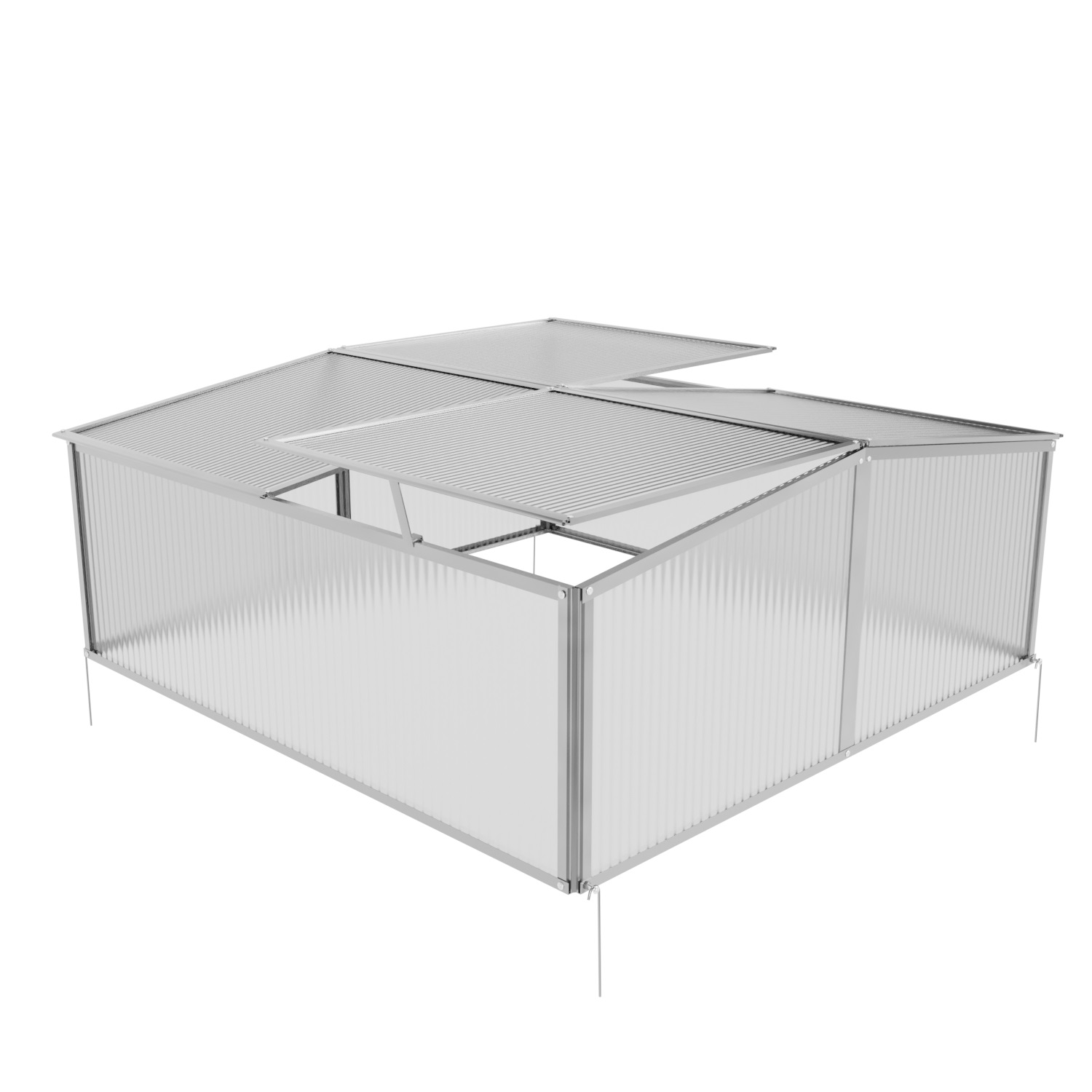 Mini Gewächshaus Calla aus Aluminium, 1,15m², 4mm Wand, 115x100x40cm 1 Mini Gewächshaus Calla aus Aluminium, 1,15m², 4mm Wand, 115x100x40cm