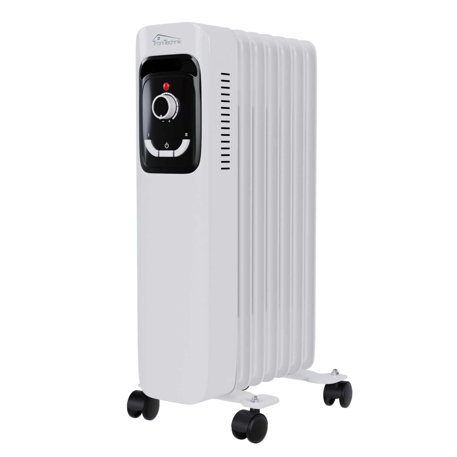 Ölradiator, Elektroheizung TT-OR 207 in weiß mit 7 Rippen und 1500 Watt, drei Heizstufen (600W, 900W, 1500W) 1 Ölradiator, Elektroheizung TT-OR 207 in weiß mit 7 Rippen und 1500 Watt, drei Heizstufen (600W, 900W, 1500W)