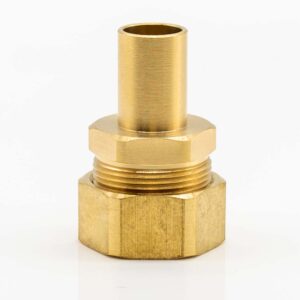 Wellrohrverschraubung Übergangsstück mit Stutzen metallisch dichtend | DN16 x 18mm Stutzen | Isiclick plus