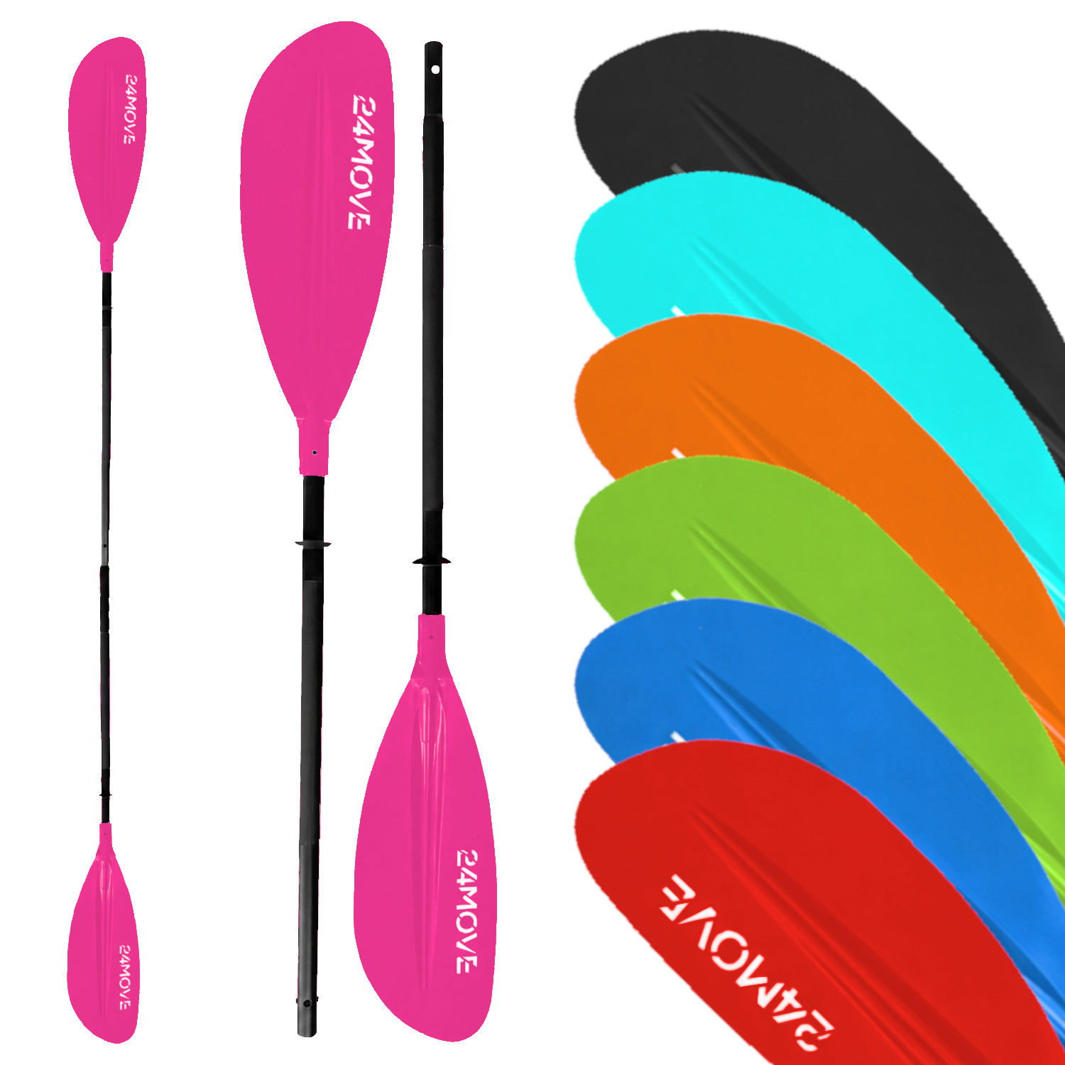 24MOVE® SUP Doppelpaddel LAGO für Paddleboards und Kajaks, Stechpaddel für Stand-Up Board pink 1 24MOVE® SUP Doppelpaddel LAGO für Paddleboards und Kajaks, Stechpaddel für Stand-Up Board pink