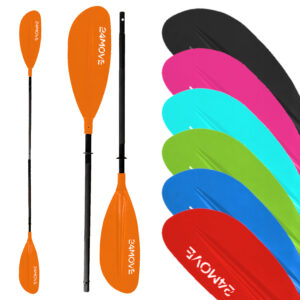24MOVE® SUP Doppelpaddel LAGO für Paddleboards und Kajaks, Stechpaddel für Stand-Up Board koralle