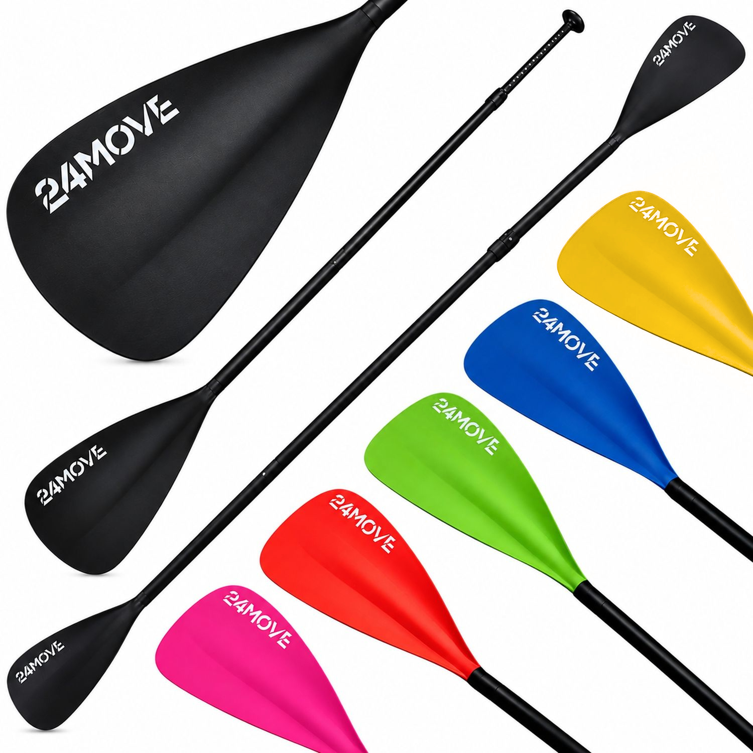24MOVE® SUP Doppelpaddel AZUR für Paddleboards und Kajaks, Stechpaddel für Stand-Up Board schwarz 1 24MOVE® SUP Doppelpaddel AZUR für Paddleboards und Kajaks, Stechpaddel für Stand-Up Board schwarz