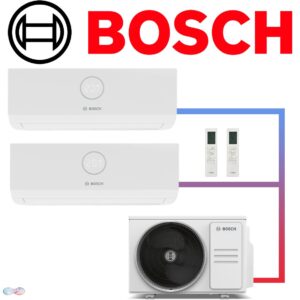 BOSCH Climate 3000iU Set 2× 3,5 kW Wandgerät + 7,9 kW Außengerät""