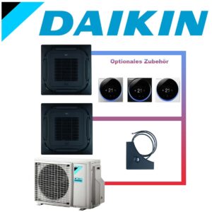 SET DAIKIN 2x Roundflow FCAG 5kW Deckenkassetten selbstreinigend...