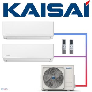 Kaisai ICE Set 2,6 kW & 3,5 kW Wandgerät + 5,3 kW Außengerät | White""