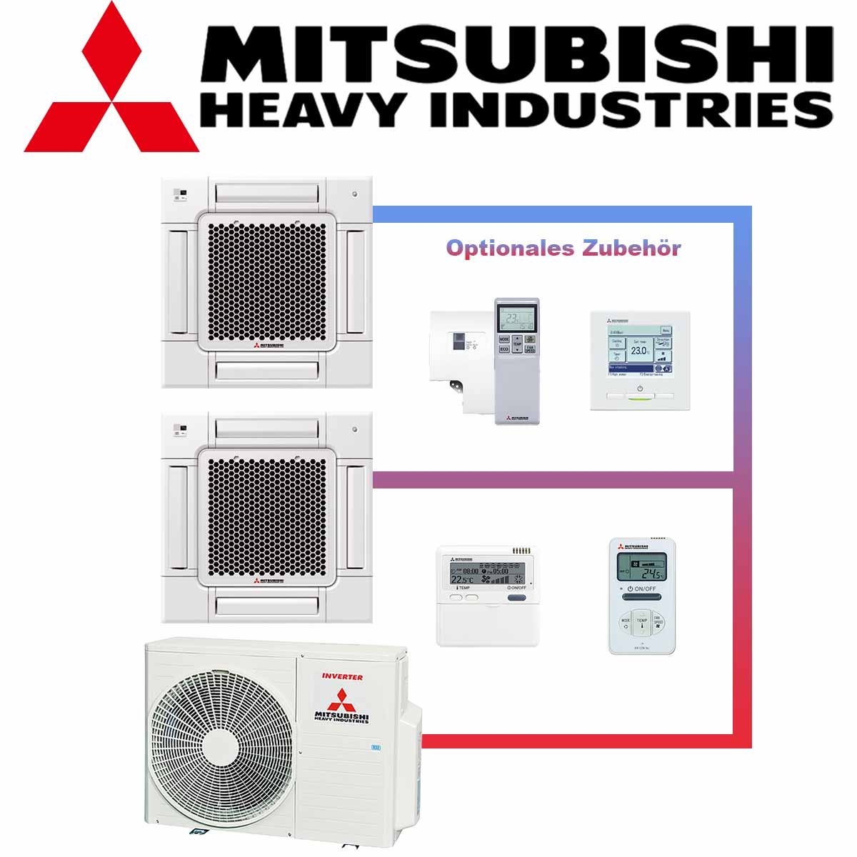 SET MITSUBISHI 2 Deckenkassetten 2,5kW FDTC & Außeneinheit 5,0kW... 1 SET MITSUBISHI 2 Deckenkassetten 2,5kW FDTC & Außeneinheit 5,0kW...
