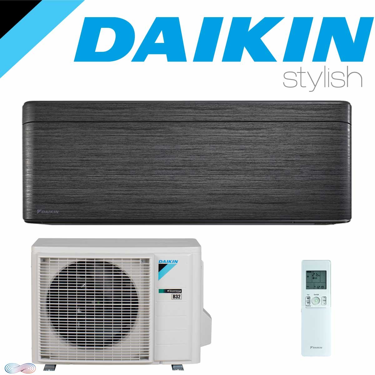 SET DAIKIN STYLISH Wandgerät Blackwood 3,5 kW"" 1 SET DAIKIN STYLISH Wandgerät Blackwood 3,5 kW""